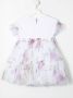 Monnalisa Mini-jurk met bloe print Wit - Thumbnail 2