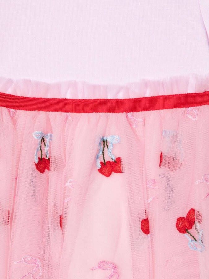Monnalisa Mini-rok met kersenprint Roze