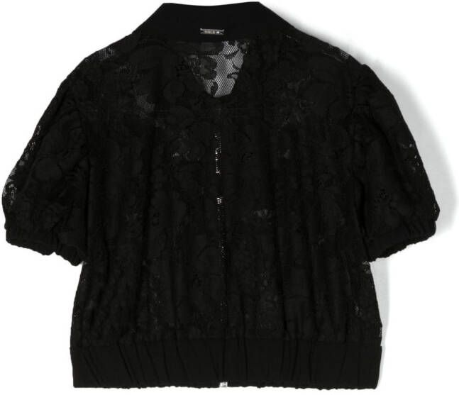 Monnalisa Overhemd met korte mouwen Zwart