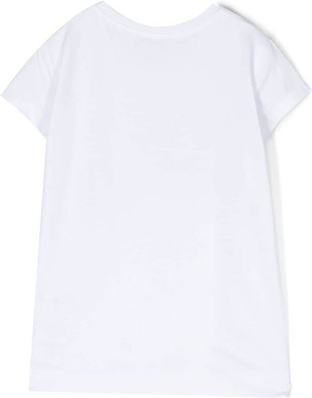 Monnalisa T-shirt met stras Wit