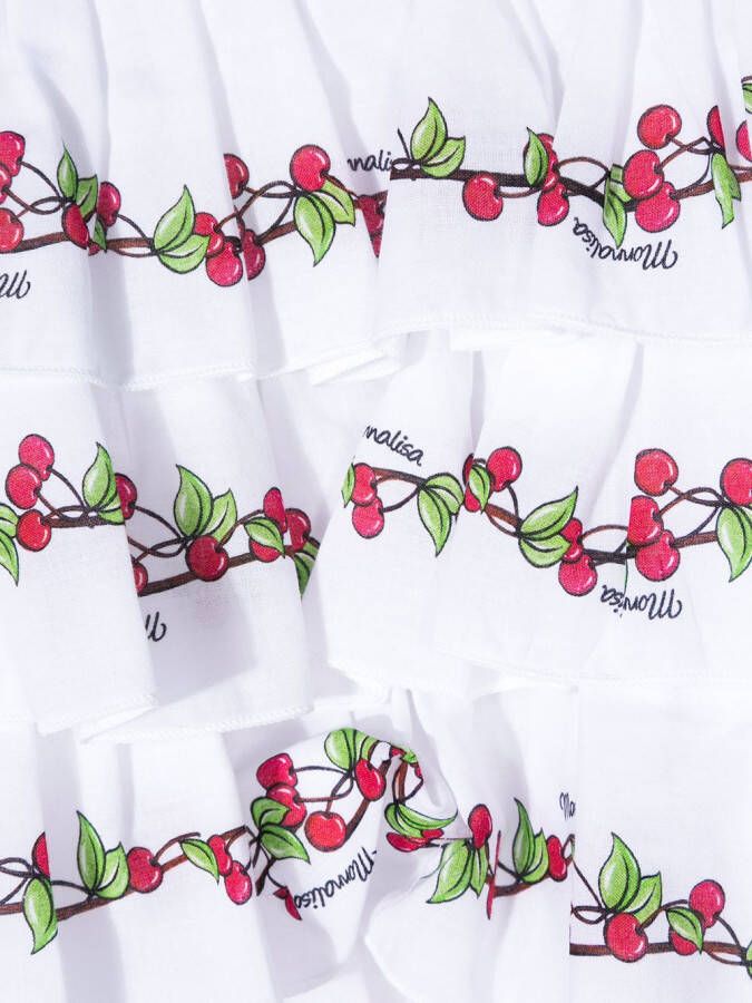 Monnalisa Rok met print Wit