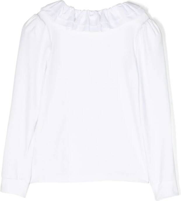 Monnalisa Shirt met franje Wit