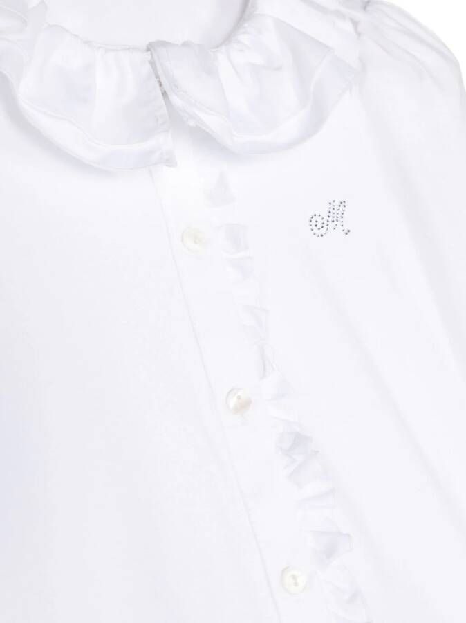 Monnalisa Shirt met franje Wit