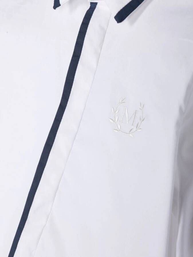 Monnalisa Shirt met geborduurd logo Wit