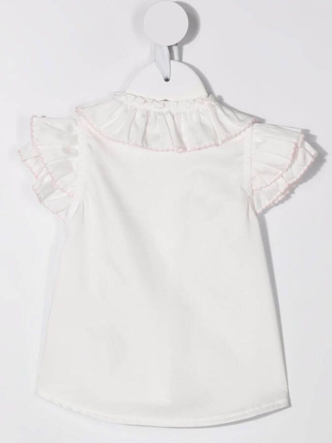 Monnalisa Shirt met ruches Wit