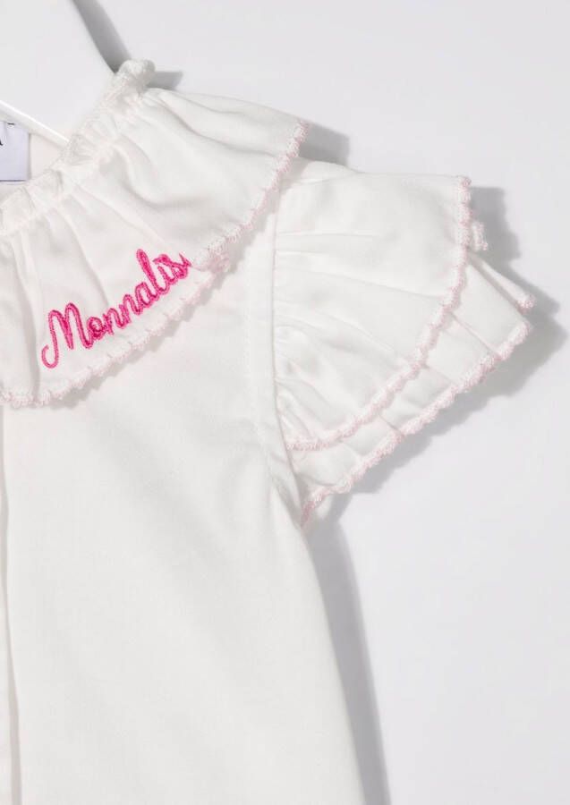 Monnalisa Shirt met ruches Wit