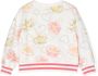 Monnalisa Sweater met bloe print Wit - Thumbnail 2