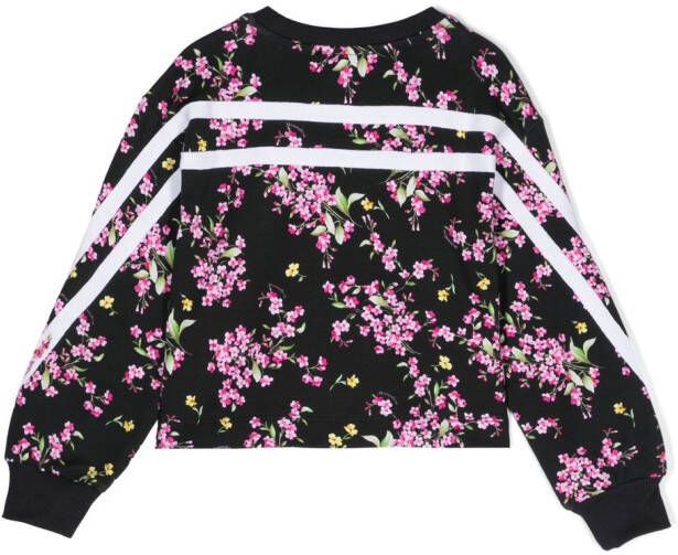 Monnalisa Sweater met bloemenprint Zwart