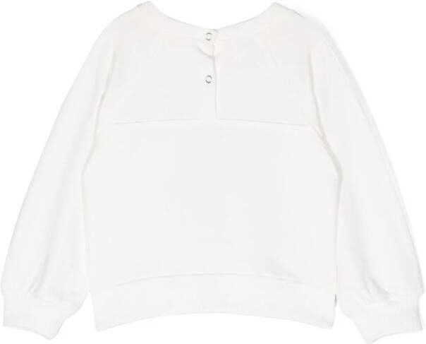 Monnalisa Sweater met logoprint Wit
