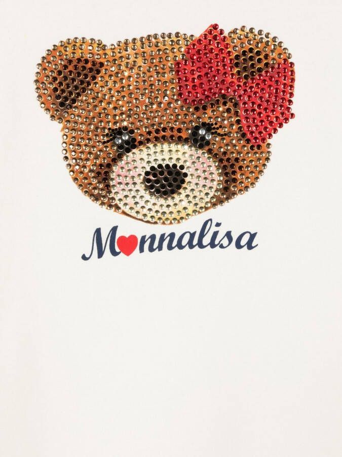 Monnalisa Sweater met stras Beige