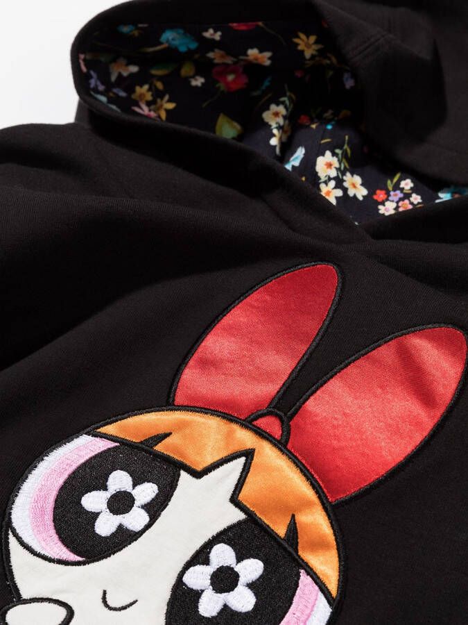 Monnalisa Sweaterjurk met strik print Zwart