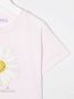 Monnalisa T-shirt met bloe print Roze - Thumbnail 3
