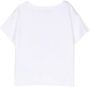 Monnalisa T-shirt met bloe print Wit - Thumbnail 2