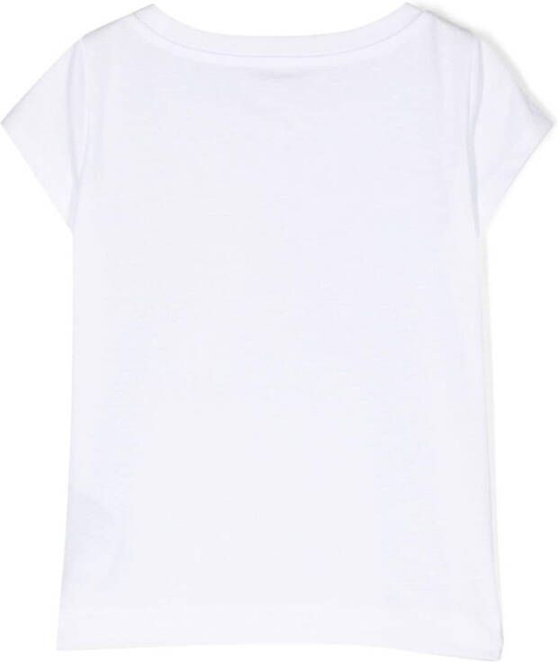 Monnalisa T-shirt met bloemenprint Wit