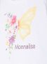 Monnalisa T-shirt met bloe print Wit - Thumbnail 3