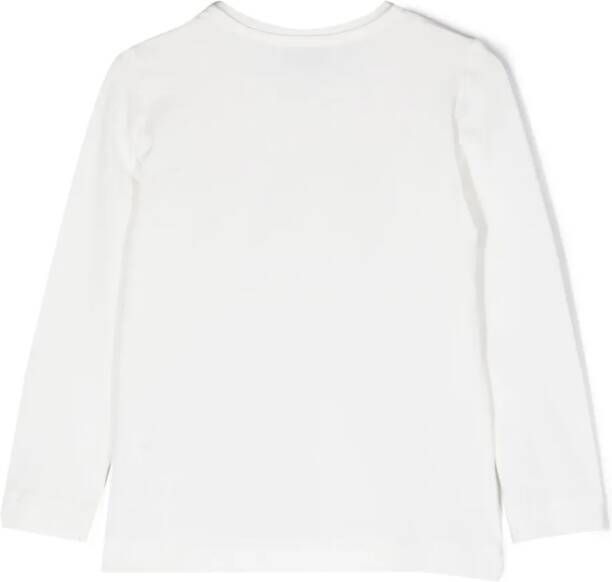 Monnalisa T-shirt met bloemenprint Wit