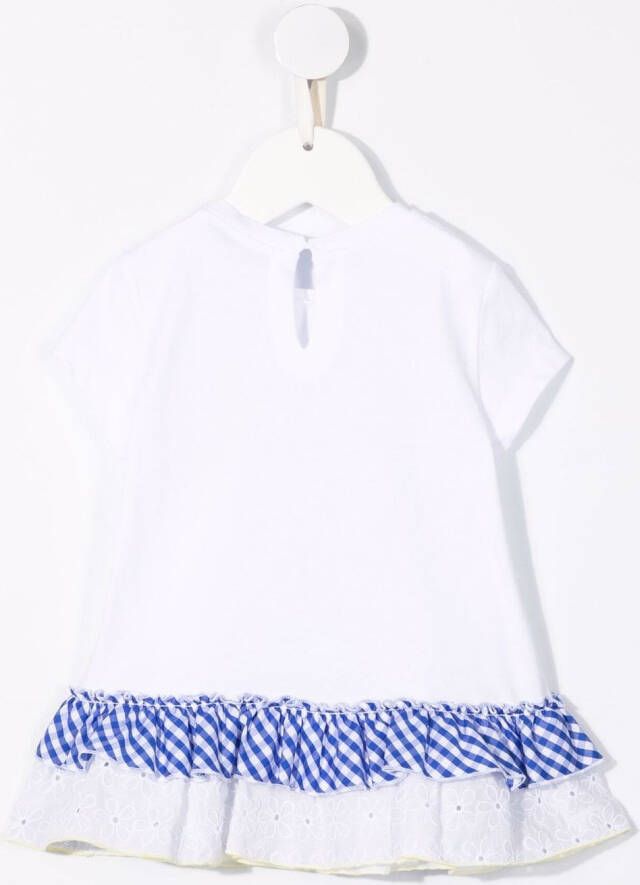 Monnalisa T-shirt met bloemenprint Wit