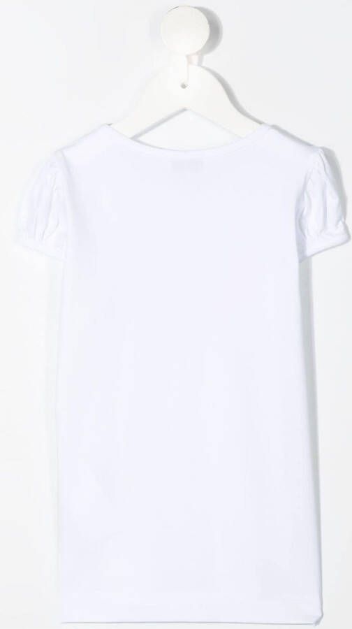 Monnalisa T-shirt met glitter Wit