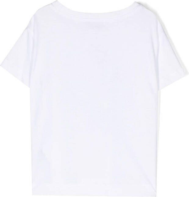 Monnalisa T-shirt met grafische print Wit