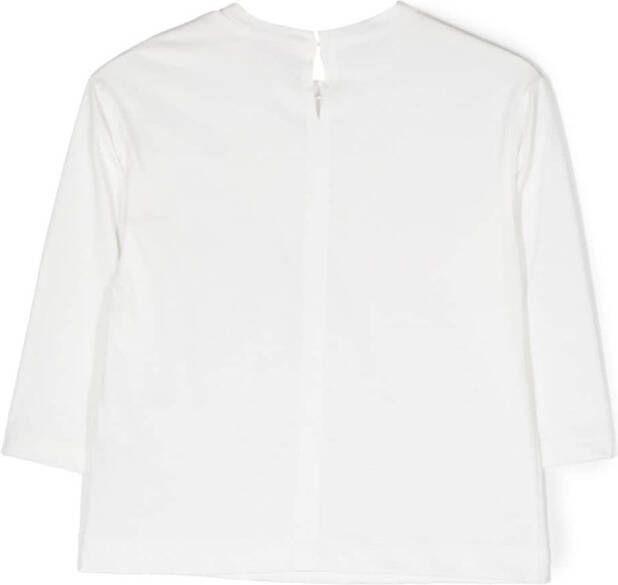 Monnalisa T-shirt met grafische print Wit