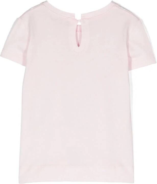 Monnalisa T-shirt met halskettingprint Roze