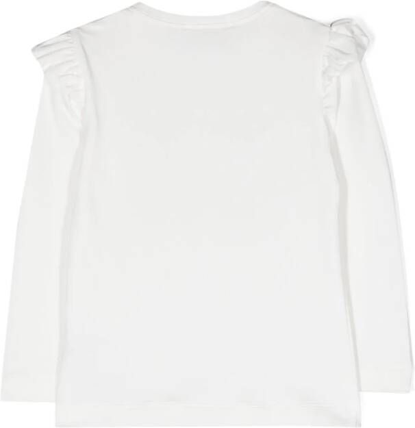 Monnalisa T-shirt met lange mouwen Wit