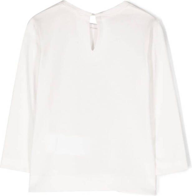 Monnalisa T-shirt met lange mouwen Wit