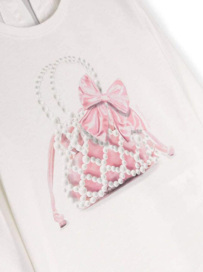 Monnalisa T-shirt met lange mouwen Wit