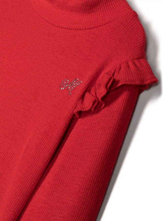 Monnalisa T-shirt met logo Rood