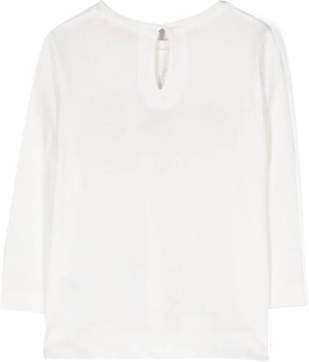 Monnalisa T-shirt met logoprint Wit