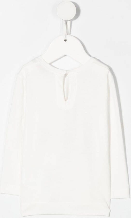 Monnalisa T-shirt met Maria patroon Wit