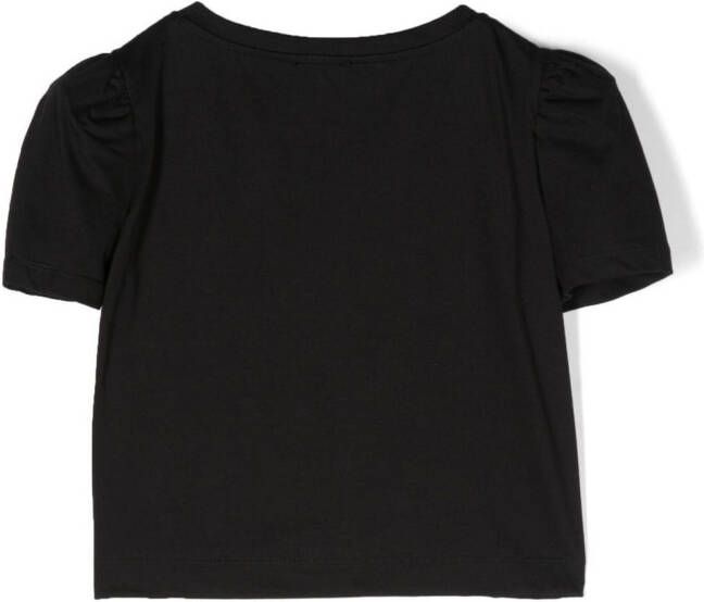 Monnalisa T-shirt met pailletten Zwart