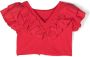 Monnalisa T-shirt met ruches Rood - Thumbnail 2