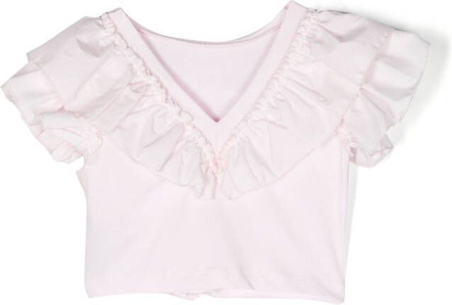 Monnalisa T-shirt met ruches Roze