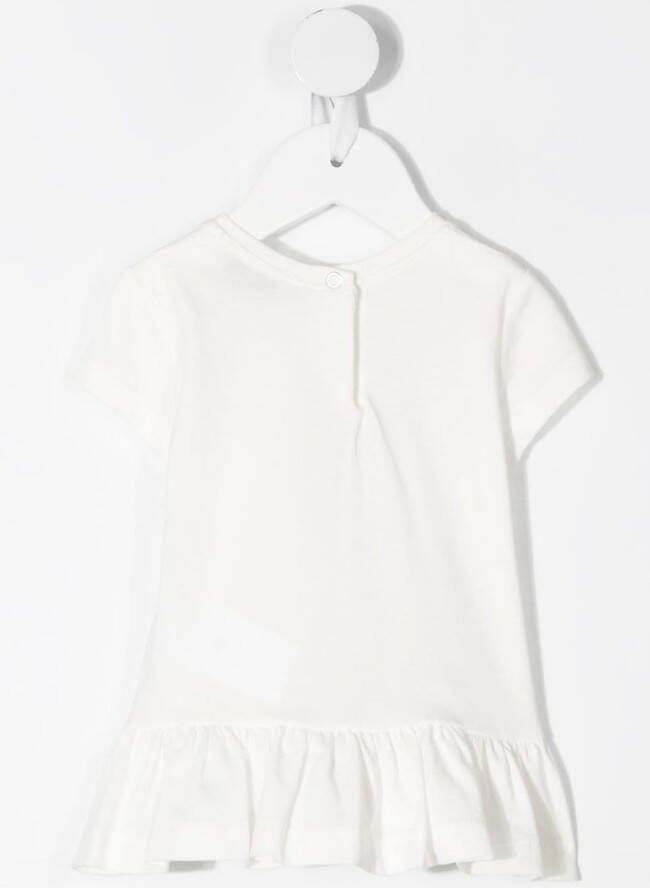 Monnalisa T-shirt met ruches Wit