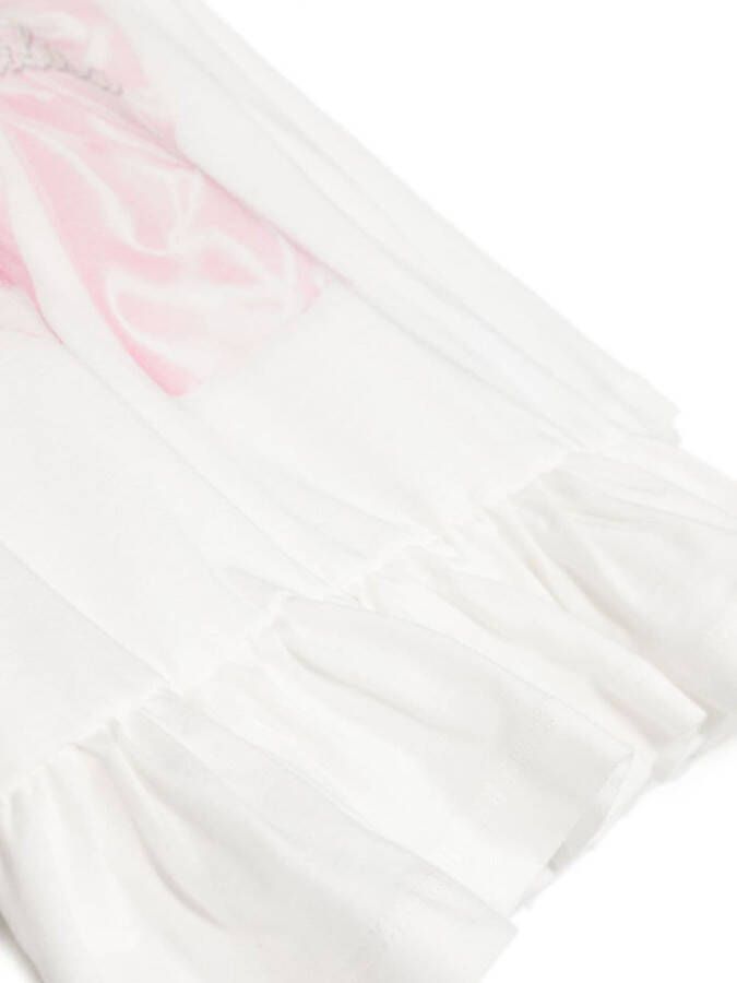Monnalisa T-shirt met strikdetail Wit