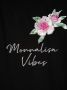 Monnalisa Tanktop met rozenprint Zwart - Thumbnail 3