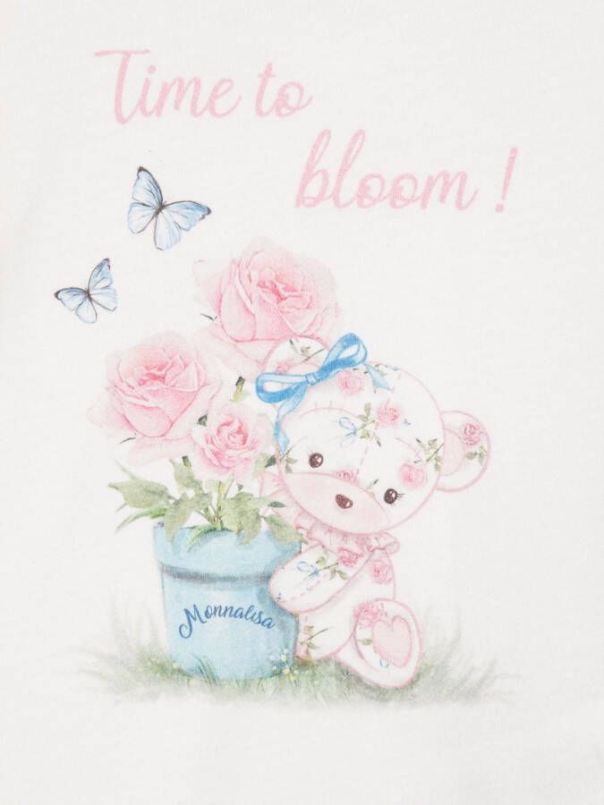 Monnalisa Top met bloemenprint Wit