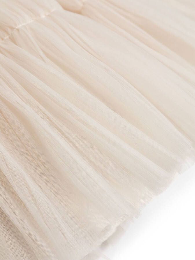 Monnalisa Tulen jurk Beige