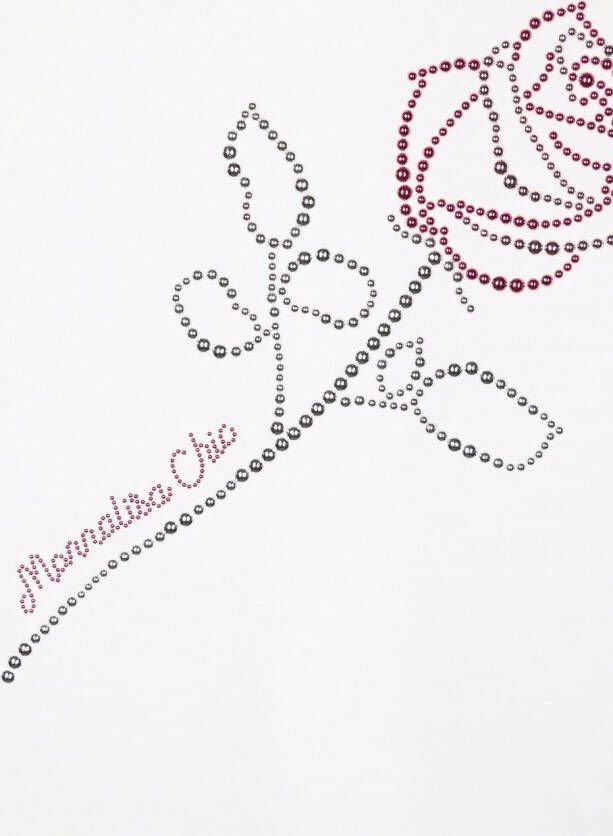 Monnalisa Verfraaid T-shirt Wit