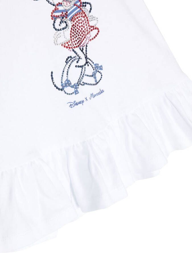 Monnalisa x Disney jurk met stras Wit