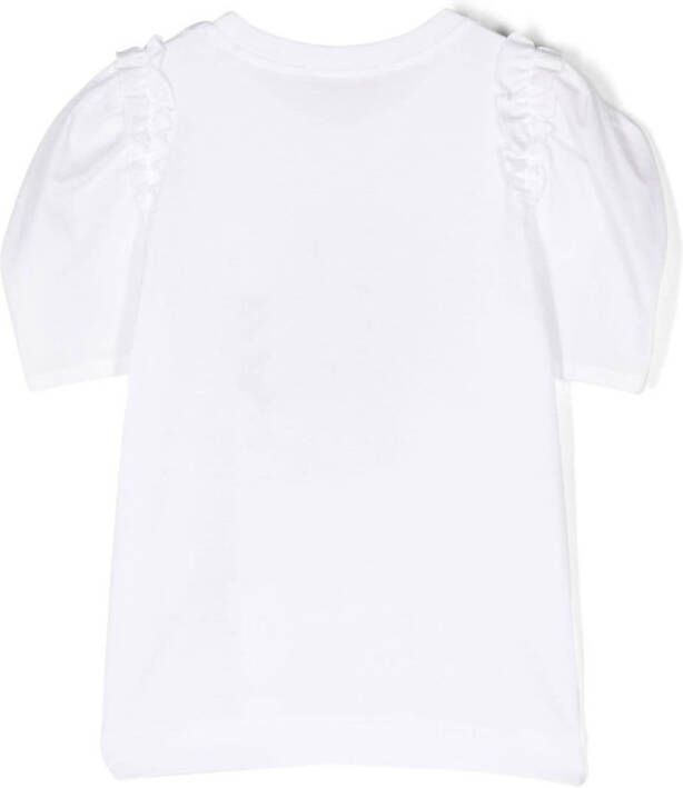 Monnalisa x Disney T-shirt verfraaid met stras Wit