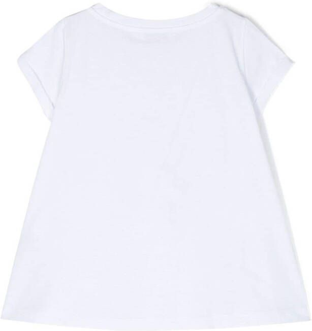 Monnalisa x Disney T-shirt met logo Wit
