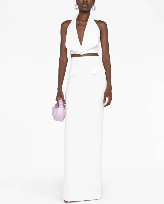 Mônot High waist maxi-rok Wit