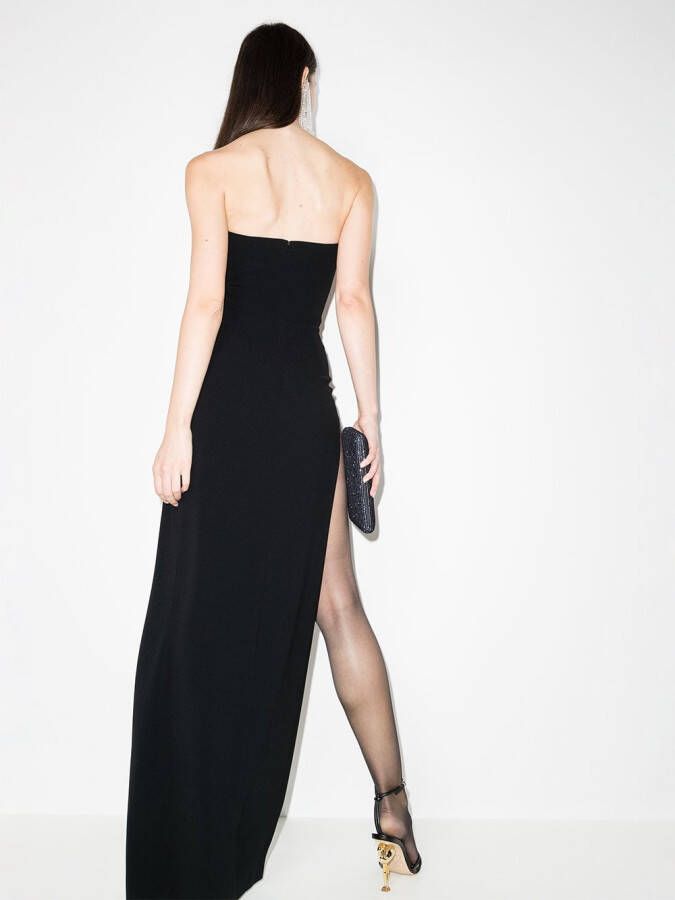 Mônot Strapless avondjurk Zwart