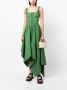 Monse Asymmetrische jurk Groen - Thumbnail 2