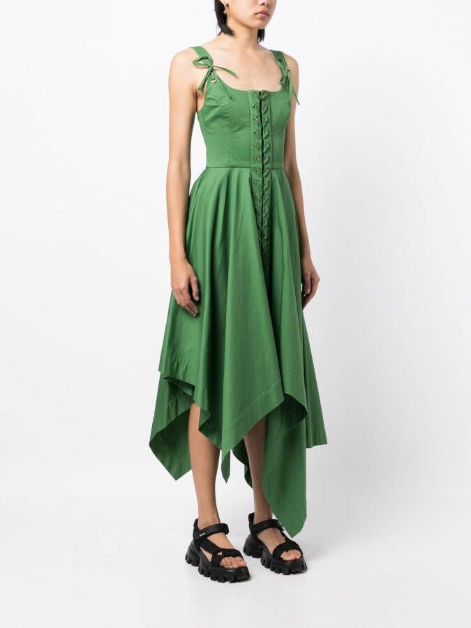 Monse Asymmetrische jurk Groen