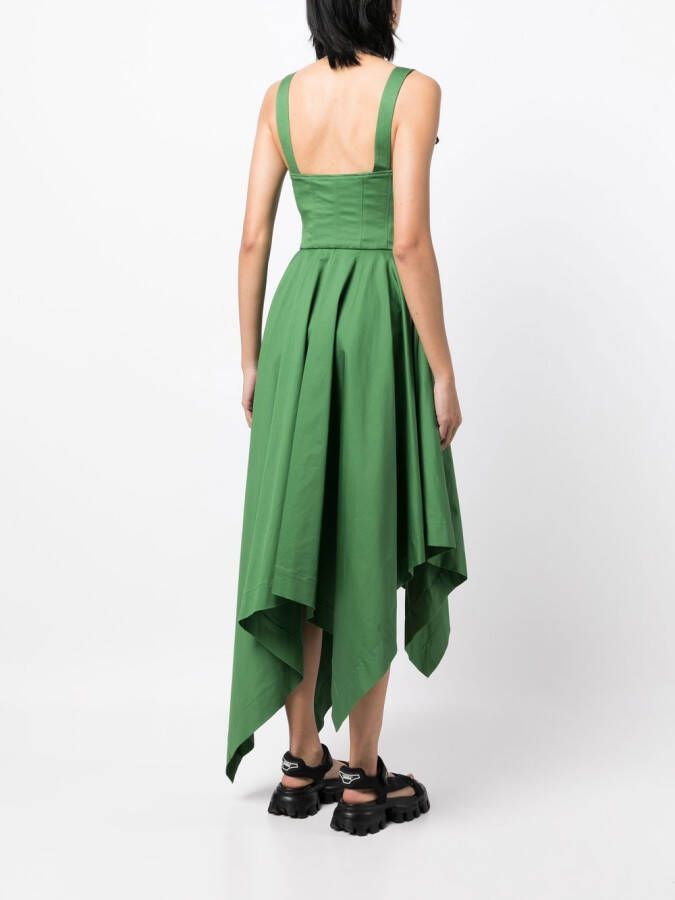 Monse Asymmetrische jurk Groen