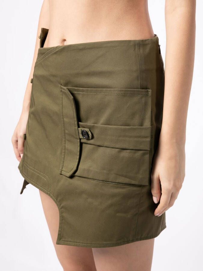 Monse Asymmetrische mini-rok Groen