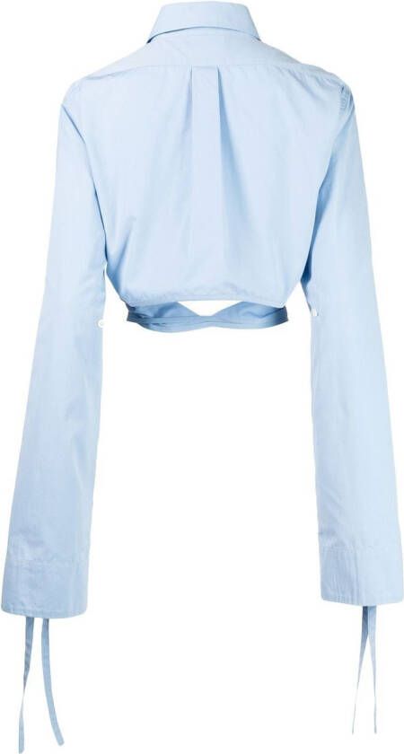 Monse Cropped blouse Blauw